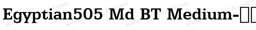 Egyptian505 Md BT Medium字体转换